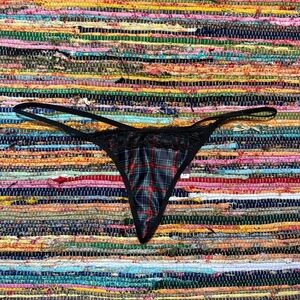 adore me christmas plaid g string thong panty size 1X